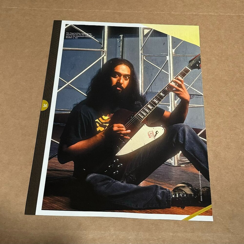 Kim Thayil of Soundgarden in 1991 - Music Print Ad Photo - 2017